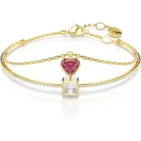 Swarovski Bracelet or / rouge cerise