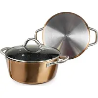 Ibili Natura Copper 24 Cm Stewpot Argenté