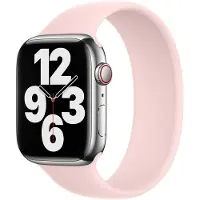 Apple Bracelet Boucle unique en Silicone pour Watch | 44/45/46/49 mm - Taille 2 - Chalk Pink