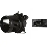 Hella Ventilateur d'habitacle 12 V 204 W 2 pôles pour entre autres RENAULT CLIO