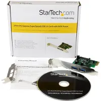 StarTech.com 2 Port Pcie Usb 3.0 Card Adapter W/ Uasp Vert,Argenté