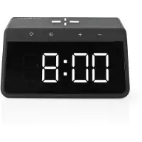 Nedis Wcacq30bk Alarm Clock Argenté