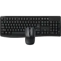 Rapoo X1800Pro, Taille complète (100%), Sans fil, RF Wireless, QWERTY, Noir, Souris incluse