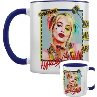 Pyramid Birds Of Prey Tasse Harley Quinn Warning Intérieur De Couleur Bleu Blanc