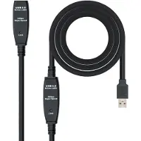 Nanocable Câble usb 3.0 Rallonge avec amplificateur a/m-a/h 15m noir