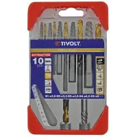 Tivoly Extracteur - - Coffret professionnel - 10 pièces - 5 forets - 5 extracteurs de goujons