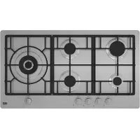 Beko HIML 95225 SXE Table de cuisson encastrable 90 cm Gaz 5 feux Acier inoxydable