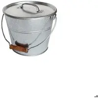 De Wiltfang Seau avec couvercle pour cendres granulés ou compost