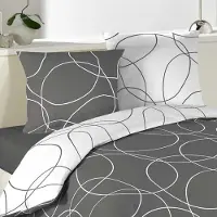 Douceur d'intérieur Parure De Lit Elton Microfibre Gris 240x220 Cm
