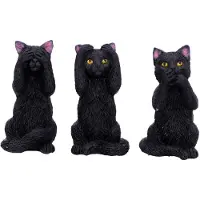Nemesis Now Statuette Gothic de Nemesis Now - Three Wise Felines - pour Unisexe - noir - Taille Standard