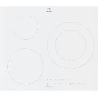 Electrolux LIT60342CW - Table de cuisson à induction - 3 plaques de cuisson - Niche - largeur : 56 cm - profondeur : 49 cm - blanc - avec bord droit