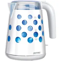 MPM Schnurloser Wasserkocher 1.7l Weiss-Blau MCZ-86