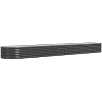 vidaXL Lit surélevé de jardin Acier galvanisé Anthracite