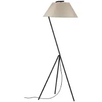 Paulmann Lampadaire Narve Beige/Noir 154cm max. 60W E27 sans ampoule avec interrupteur