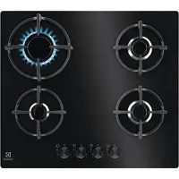 Electrolux Table de cuisson à gaz encastrable 4 feux EGG64272K Noir