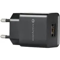 EverActive Chargeur Secteur Everactive Avec 1 Usb Femelle 1 A, Haute Efficacité, Charge Rapide, Puissance Totale 5 W, Boîtier Solide, Monobloc, Modèle : Sc100b
