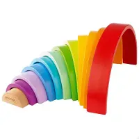 Woomax Xl Rainbow Wooden Construction Toy Multicolore 18 Months Enfants
