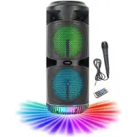 Inovalley Enceinte lumineuse Bluetooth KARAOKE 600W MAXISOUND