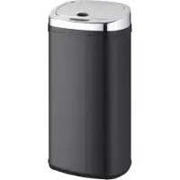 Kitchen Move Poubelle De Cuisine Automatique - Largo - - 42 L - Inox Noir Brillant Avec Cerclage