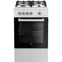 Beko Cuisinière gaz 68l 4 feux blanc - - FSG52000DWC -
