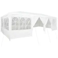vidaXL Tente de fête, 800 x 400 x 266 cm, blanche, en polyéthylène