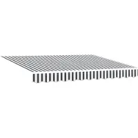 vidaXL Tissu de remplacement pour store anthracite et blanc 330 x 195 cm polyester