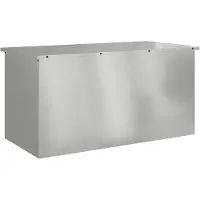 vidaXL Bac de rangement extérieur avec stockage Argent 100 x 50,5 x 50 cm Acier