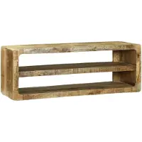 vidaXL Meuble TV avec étagère Marron 100 x 32 x 36 cm Bois massif Mango