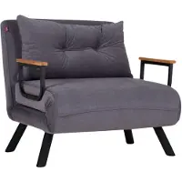 Hannah Home , Sando Single - Grey, Canapés-lits, Canapé-lit 1 place, Gris, Polyester, 67 x 78 x 78 x cm