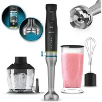 Cecotec Katana TotalDestroy 1500XL DoubleKatanas Creme Hand Blender, 1500 W. Lames doubles, 21 vitesses et Turbo, 4 lames en