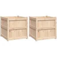 vidaXL Jardinières 2 pcs bois de pin massif