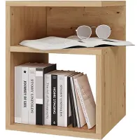 Top E Shop Table de chevet TINI 30x30x40 cm. Chêne artisanal
