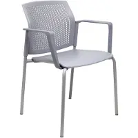 Piqueras Y Crespo Sege Pvc With Arms Chair Set 4 Units Gris
