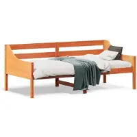 vidaXL Lit de jour sans matelas brun cireux 90x190 cm pin massif