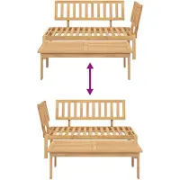 vidaXL Ensemble de canapés de jardin en palettes de 2 pièces en bois massif d'acacia