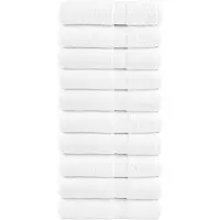 vidaXL Serviettes de bain de qualité supérieure SOLUND 10 pcs blanc