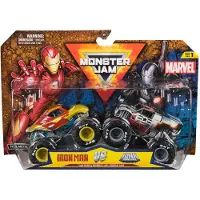 Monster Jam Marvel officiel Iron Man Vs. Machine de guerre Die-Cast Monster Trucks 1:64 chelle pour enfants pour garons et filles gs de 3 ans et plus