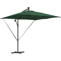 vidaXL Parasol vert 249 x 249 x 250 cm en polyester et aluminium
