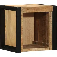 vidaXL Table de chevet 40x35x40 cm bois massif de manguier brut