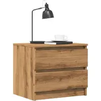 vidaXL Table de chevet chêne artisanal 50x40x43.5 cm bois d’ingénierie