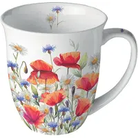Ambiente Tasse En Porcelaine Fine Coquelicots Et Bleuets