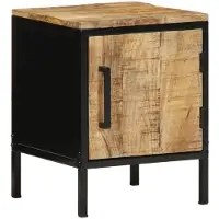 vidaXL Cabinet de chevet Marron et noir 30 x 30 x 40 cm