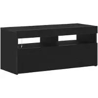 vidaXL Armoire TV noir imitation chêne 90 x 35 x 40 cm Bois composite