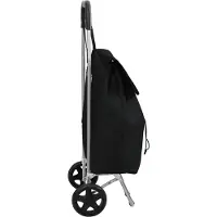 vidaXL Chariot de courses noir 35 x 28 x 92 cm en tissu Oxford
