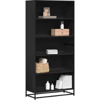 vidaXL Bibliothèque noir 80,5x35x170,5 cm bois d'ingénierie