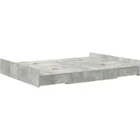 vidaXL Cadre de lit de rangement Béton Gris 150 x 200 cm Bois composite