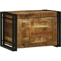 vidaXL Boîte de rangement marron et noire, 60 x 40 x 41 cm