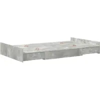 vidaXL Cadre de lit de rangement Béton Gris 120 x 190 cm Bois composite