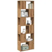 vidaXL Bibliothèque/Séparateur de pièce chêne artisanal 60x24x186 cm