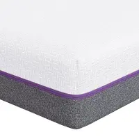 vidaXL Matelas en mousse à mémoire de forme, fermeté moyenne, 100 x 200 cm, blanc et gris